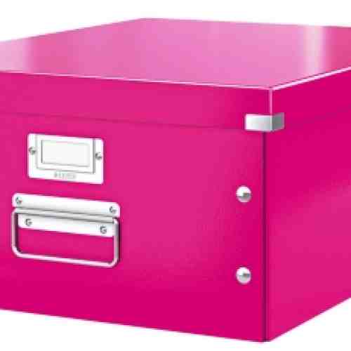 Cutie arhivare 369 x 200 x 484 mm, LEITZ Click & Store, carton laminat - roz