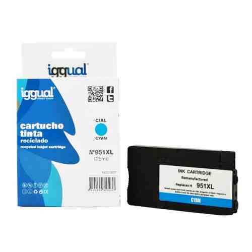 Cartuș de Cerneală Reciclată iggual HP IGG313237 Cyan